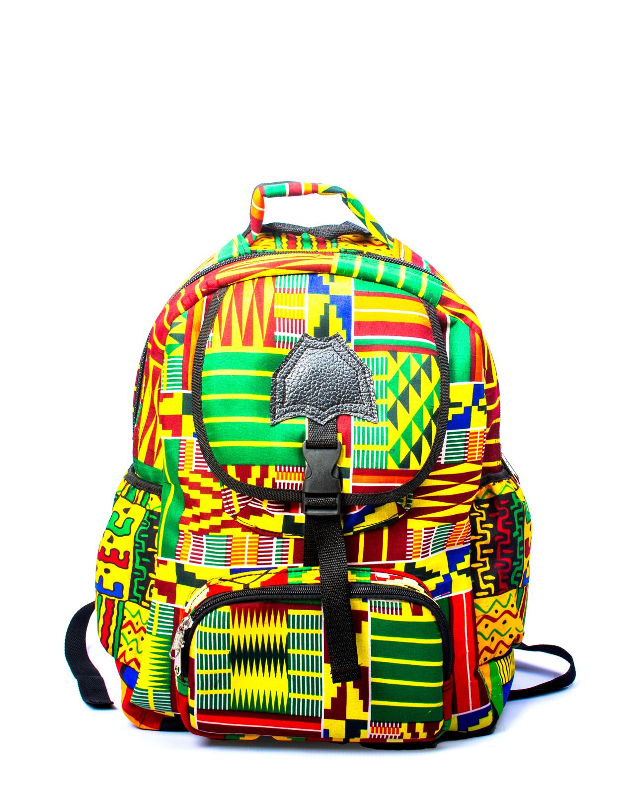The ORE Backpack Bag – Multicoloured African Print Backpack