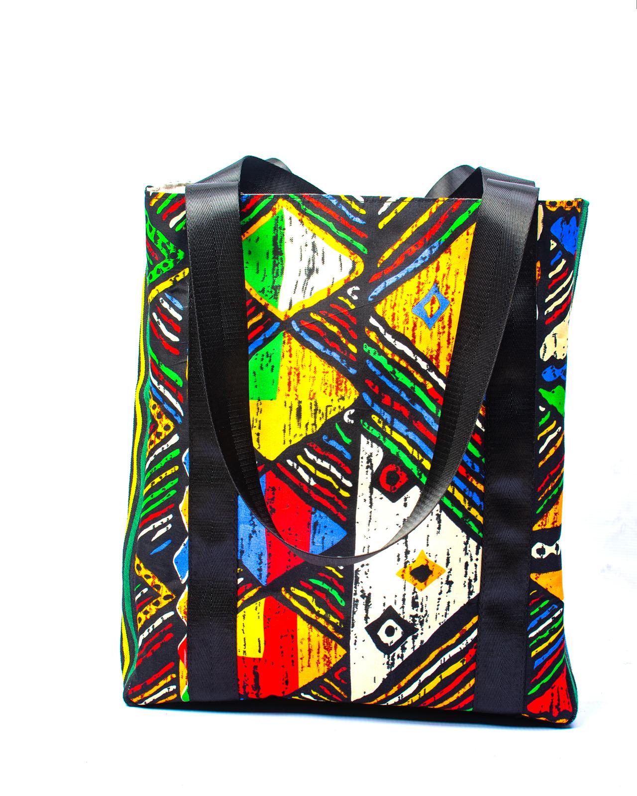 The Funmi Bag – Tall Square African Print Bag